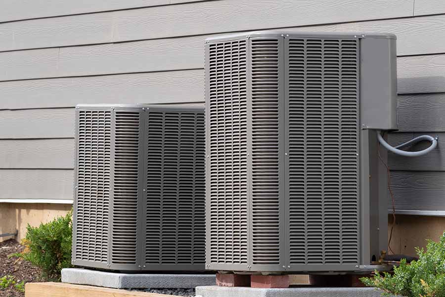 AC running water sound from a frozen evaporator coil in a Raleigh NC home